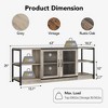 Farmhouse TV Stand for 65/75 inches TVs, Entertainment Center with Storage Cabinet and Mesh Doors, Industrial TV Media Console Cabinet Table - 2 of 4
