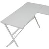 NicBex Home Office Desk L-Shaped Morden Writing Desk with 4 wheel CPU stand, Wooden Desktop and Metal Legs for Study and Work - 4 of 4