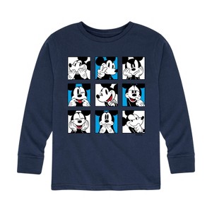 Boys' - Disney - Mickey Grid Long Sleeve Graphic T-Shirt - 1 of 4