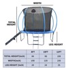 NAYSAYE Trampoline 8FT with Slide Basket Board and Safety Net for Outdoor Fun for Kids Backyard, Black and Blue, 50.98"*18.50"*10.83" - 4 of 4