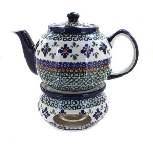 Blue Rose Polish Pottery 596-67 Zaklady Teapot with Warmer - 1 of 1