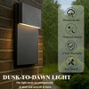 ALOADECOR Modern Simple Sqaure Integrated LED Outdoor Wall Sconce with Dusk to Dawn Sensor in Matte Black for Porch Patio (¨2 Pack) - 4 of 4
