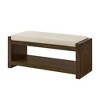 CAVINAS Retro 2-Tier Accent Shoe Bench Rock with Cushion & Lower Shelf,Multifunctional Storage Bench for Entryway,Living Room - 3 of 4