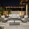 Buenhomino 4/6/7 PCS Patio Furniture Set with Fire Pit Table, Weather-Resistant Wicker Patio Fire Pit Set with Sofa Couch, Swivel Patio Chair Set - 2 of 4