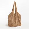 Women's Beachwear Knit Neutral Crochet Mesh Tote Bag - Cupshe - 4 of 4