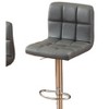 Dolonm Set of 2 35-43.5 in. H Swivel Faux Leather Adjustable Height Bar Stool with Metal Frame & Footrest - 4 of 4