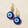 Ross-Simons Italian Tonal Blue Murano Glass Evil Eye Drop Earrings With 18kt Gold Over Sterling - 3 of 4