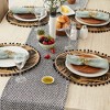 Design Imports  Woven Jacquard Fringe Table Runner, Black, 15X72" - 4 of 4