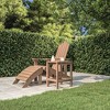 vidaXL Patio Adirondack Table, Brown 15"x15"x18.1" HDPE - 3 of 4