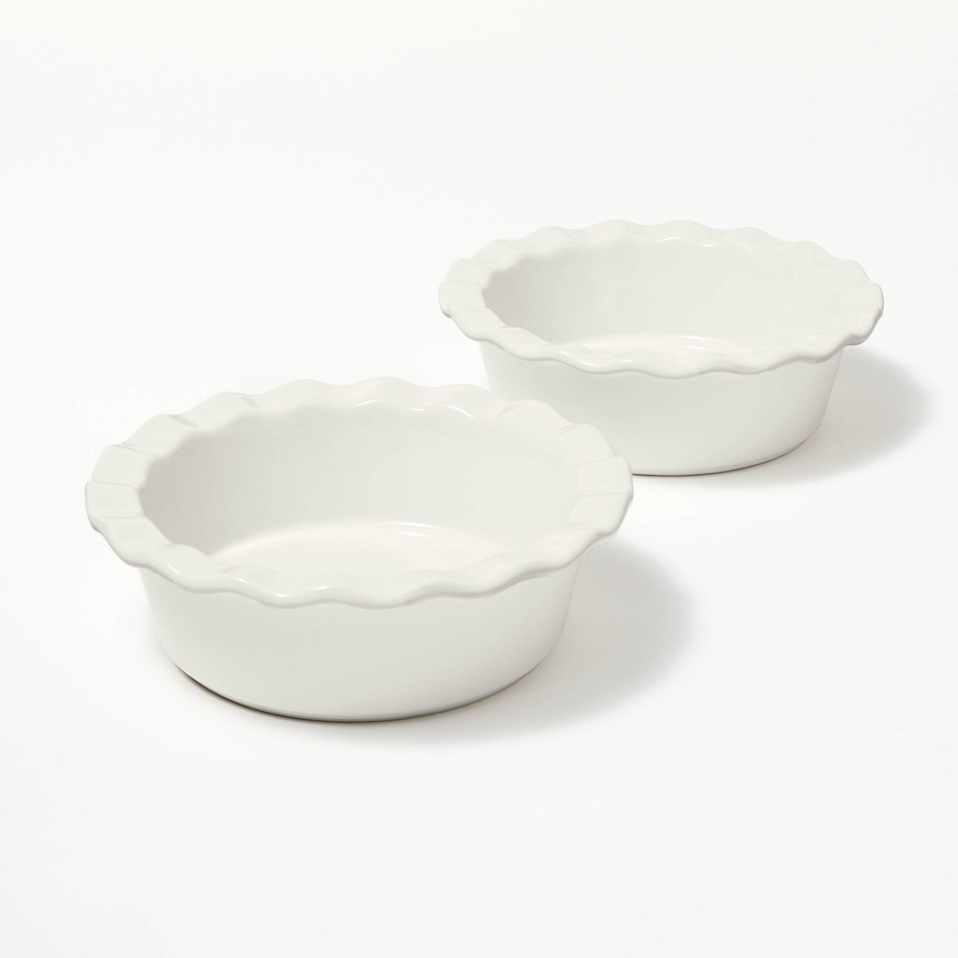 2pc Round Stoneware Mini Pie Dish Cream - Figmint™: Small Baking Dish, Pot Pie Dish, Figmint Kitchen Essentials