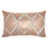 HomeRoots 12" X 20" Rose Gold and White Metallic and Cowhide Throw Pillow - 4 of 4