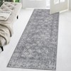 Hallways Runner Rug 2x6 Kitchen Rug Non-Slip Washable, Distressed Vintage Floral Throw Rugs with Rubber, Low Pile Long Entryway Rug for Bathroom - 4 of 4