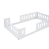 KTMBDW Twin Size Floor Bed Frame with Slats and Safety Guardrail, Wood Twin Size Montessori Floor Bed Fence, Montessori Beds for Kids - 4 of 4