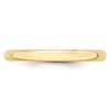 Black Bow Jewelry 2mm to 6mm 10K Yellow Gold Lightweight Half Round Standard Fit Band - 2 of 4
