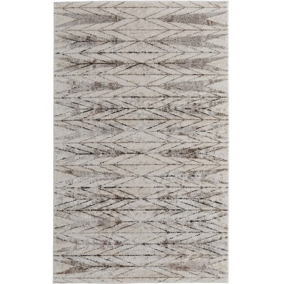Vancouver Modern Geometric Ivory/Tan/Brown Area Rug