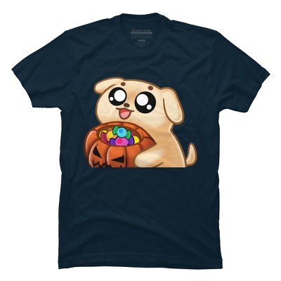 Men's Design By Humans Halloween Candy Pup By Puppers T-Shirt