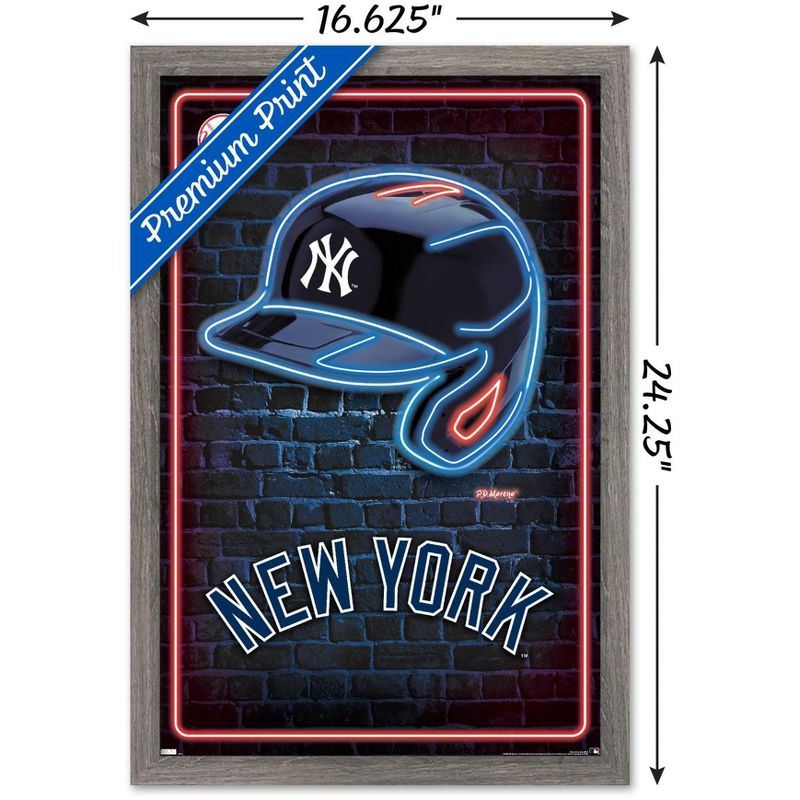 Trends International MLB New York Yankees - Neon Helmet 23 Framed Wall Poster Prints, 3 of 7