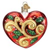 Old World Christmas 2024 First Christmas Heart - 1 Glass Ornament 3.25 Inch, Glass 3.25 In 2024 First Christmas Heart Ornament Marriage Love 1St Tree - 3 of 3
