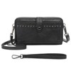 FATMOON Retro Print Crossbody Bag for Women - Small Phone Purse with Western Bohemian Leather Carving and Wristlet Wallet,Elegant - 2 of 4