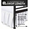Ruffled Bed Skirt, White, Queen, 18 Drop, Hotel Quality, Brushed Microfiber (60"X80") - 4 of 4