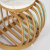 SEVOBAL End Tables Wood End Table with Convenient Storage and Timeless Rustic Design for Living Room Bedroom, White+Gold, 21.65"*31.5"*10.04" - 3 of 4