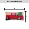 C&F Home 6" x 12" Red Truck w/ Christmas Tree Hooked Petite/Small Accent Throw Pillow - 4 of 4