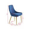 Vynxaria Upholstered Armless Accent Chairs Set of 2 - Classic Design with Stainless Steel Legs - 3 of 4