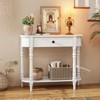 Tangkula Retro Console Table 36"L Wooden Entryway Table w/ Storage Drawer & Open Shelf - 2 of 4