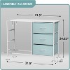 Sorbus 6 Drawers Dresser- Storage Unit with Steel Frame, Wood Top, Fabric Bins - for Bedroom, Closet, Office and more - 3 of 4