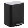 Stainless Steel Garbage Can with Lid, Rectangular Small Step Waste Bin with Foot Pedal - 2 of 4