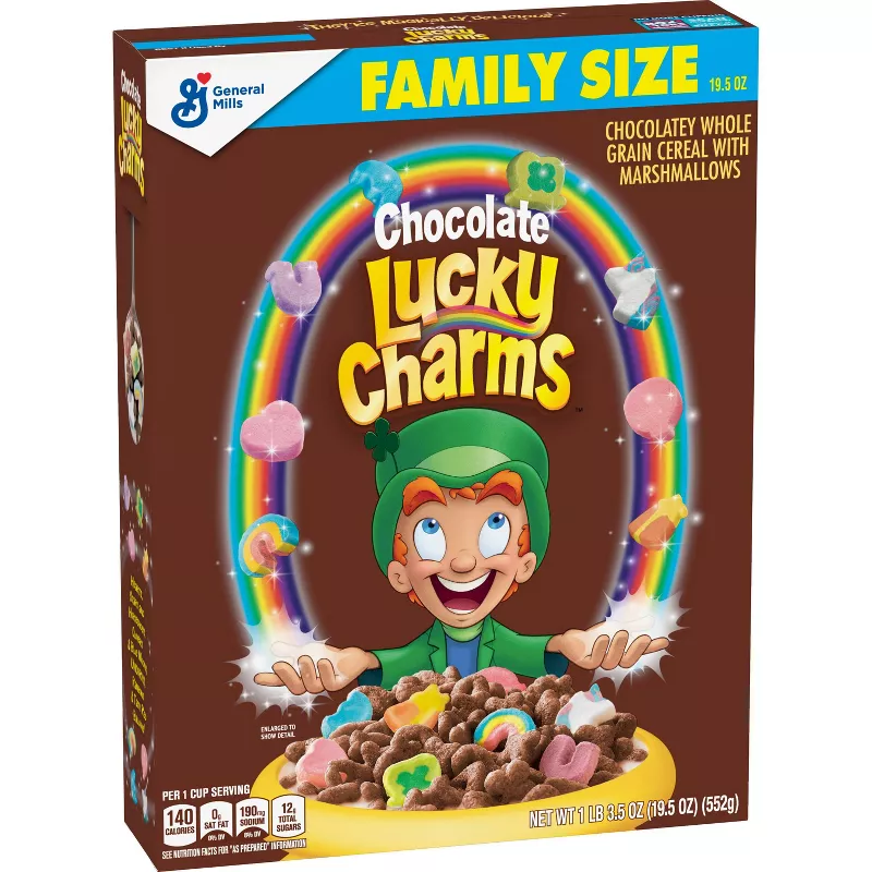 Chocolate Lucky Charms Breakfast Cereal - 19.5oz Zambia