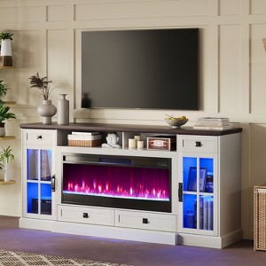 AMERLIFE 70'' Large Fireplace TV Stand with 42" Fireplace - 1 of 4