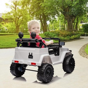 Electric Car, Licensed Toyota 12V Ride-On Car, for Kids with RC, Music, LED Lights, Double Doors, Safety Belt - 1 of 4