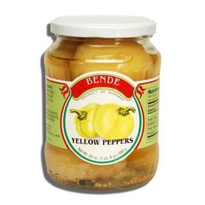Bende Pickled Yellow Peppers 24oz - Hand-Selected, Sweet and Tangy