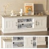 Farmhouse TV Stand for 65" TVs, Wood Entertainment Center Media Console with Storage Cabinets & Adjustable Shelves - 3 of 4