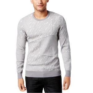 I.N.C International Concepts Mens Paneled Pullover Knit Sweater, Grey, X-Small - 1 of 1