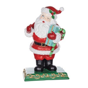 Christmas Santa Figurine – 11" Resin Holiday Decor for Festive Displays by Melrose - 1 of 3