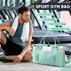 MaseiKar Grass Weekender Travel Bag - Small Gym Bag for Men & Women, Overnight Bag with Trolley Sleeve, Airplane Travel Essentials - 2 of 4