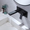 BWE Single-Handle Wall Mount Bathroom Faucet With Deck Plate in Matte Black - 2 of 4