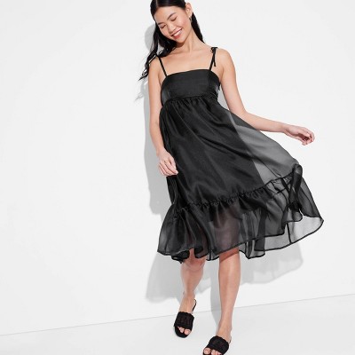 Women's Organza Midi Babydoll Dress - Wild Fable™