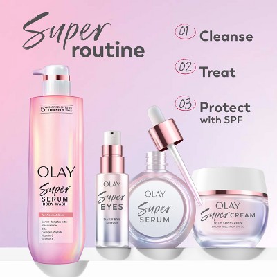 Olay Super Cream Ultra Lightweight Facial Moisturizer Sunscreen - SPF 30 - 0.5oz: For Sensitive Skin, With Niacinamide, With Vitamin E