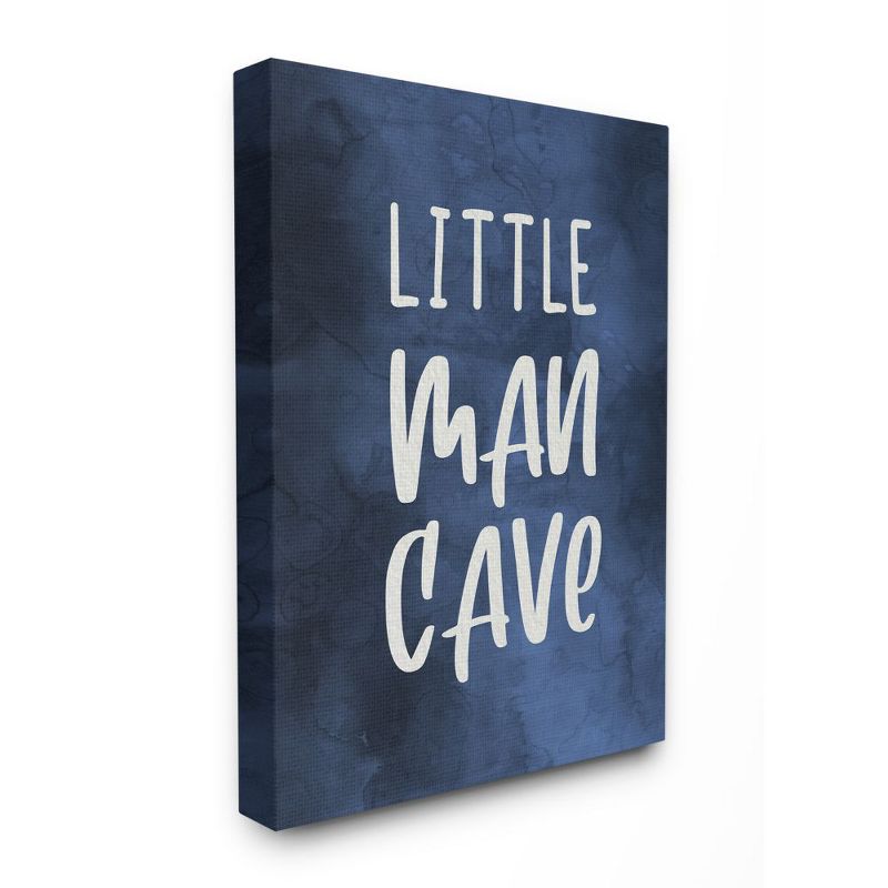 Stupell Industries Little Man Cave Text Over Navy Blue Watercolor Pattern, 1 of 6