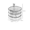 HTUTWOO 360-Degree Rotating Jewelry Organizer, 3-Layer Acrylic Storage Box, With Handle Clear Display Case For Rings Earrings Jewelry Accessories - 2 of 4