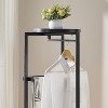 Kings Brand Furniture Suit Valet Stand – Coat Rack with Rods, Storage Trays & Hanger, Freestanding Organizer for Bedrooms & Entryways - 3 of 4