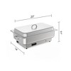 9QT Electric Chafing Dish Buffet Set, Stainless Steel Food Server with Temperature Control Display for Parties, Catering, and Festivals. - 2 of 4