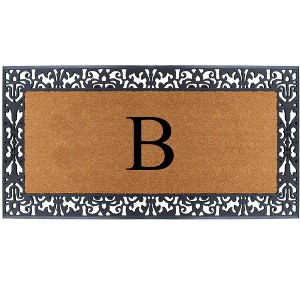 A1HC Natural Coir Monogrammed Outdoor Entrance Door Mat 30X60, Anti-Shed Treated Durable  Doormat - 1 of 4