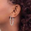 Black Bow Jewelry 2.5mm Sterling Silver, Twisted Round Hoop Earrings, 35mm (1 3/8 In) - 3 of 4