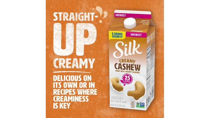 Silk Dairy-Free Unsweet Vanilla Cashewmilk - 0.5gal, 2 of 6, play video