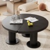 GlasFlength Coffee Tables, Modern Coffee Table, Multi-Functional Design, Perfect for Family Rooms, Black, 39.4"*39.4"*15.7" - 2 of 4