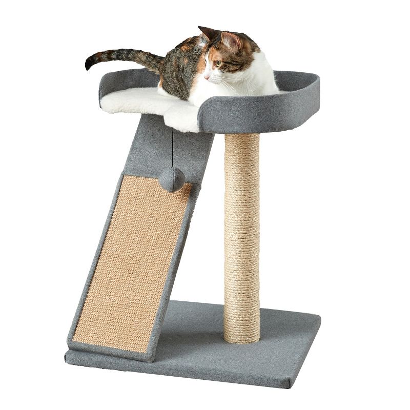 Two by Two San Marcos - Gray Scratching Post Cat Furniture - 22.8 in. Tall, 3 of 13